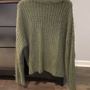Green puffy sweater
